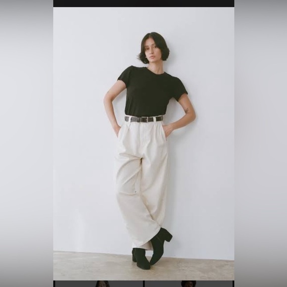 SOLD*** Ozma Field Pants in Cream Cotton Canvas - Picture 5 of 5